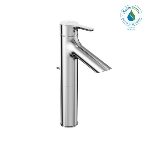 TOTO TLS01304U#CP TLS01304U LB Series 1.2 GPM Single Handle Bathroom Faucet for Semi-Vessel Sink with Drain Assembly