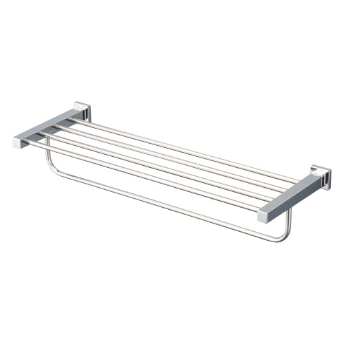 TOTO YTS408BU#CP L Series Square Towel Shelf with Hanging Bar - YTS408BU