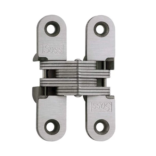 SOSS 208 Series Invisible Hinge, 2-3/8" Stainless Steel, 1" Minimum Door Thickness