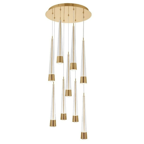 WAC Lighting PD-59409R Quill 9-Light Round Multi-Light LED Pendant