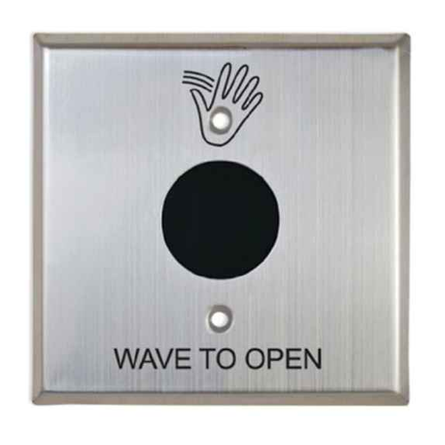 LCN 8310-2320 Touchless Actuator with Hand Wave Icon - Stainless Steel Battery Powered Double Gang