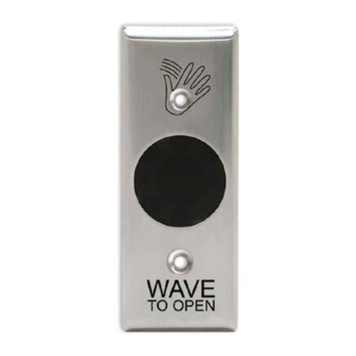 LCN 8310-2330 Touchless Actuator with Wave Icon and Text - Battery Powered Stainless Steel