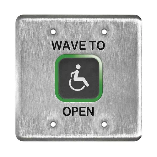 LCN 8310-810DA Square Touchless Actuator with ADA Wheelchair Icon in Satin Stainless Steel
