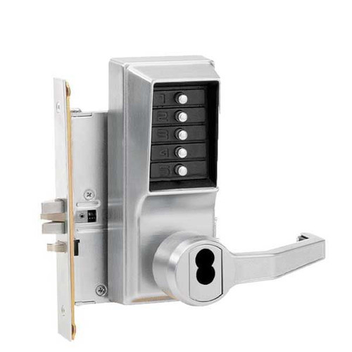 Dormakaba Simplex 8146 Mortise Mechanical Pushbutton Passage Lever Lock with Key Override and Lockout