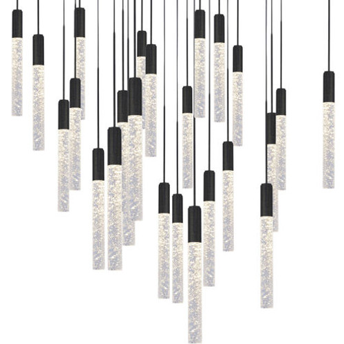 Modern Forms PD-35625S Magic 25 Light 28" Black Multi-Light Pendant Ceiling Light