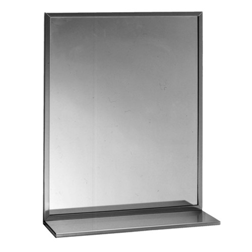 Bobrick B-166 1824 Channel Framed Mirror-Shelf Combination