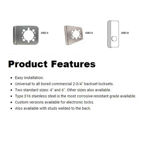 Trimco 1082-8 Cylindrical Lock Guard, 8"