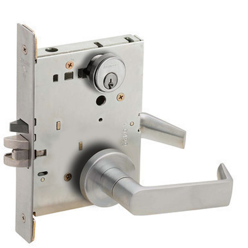 Schlage L9494EU - Electrified Mortise Lock with Deadbolt - Grade 1, Fail Secure, Outside Levers EU, Double Cylinder Override, 12/24VDC