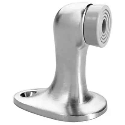 Rockwood 483 Door Stop, Solid Cast Brass with Rubber Bumper