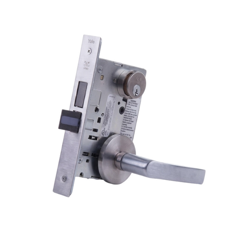 Yale 8847FL Grade 1 Apartment or Dormitory Entrance with Auxiliary Latch Mortise Lock, Monroe Lever