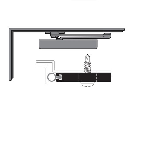 Zero 429 36" (3') x 84" (7') Head and Jamb Gasketing Clear Anodized Aluminum Finish