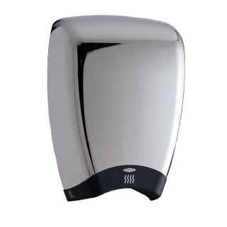 Bobrick B-7188 230V QuietDry Series, ADA Dryer, Surf.-Mtd., White Chrome
