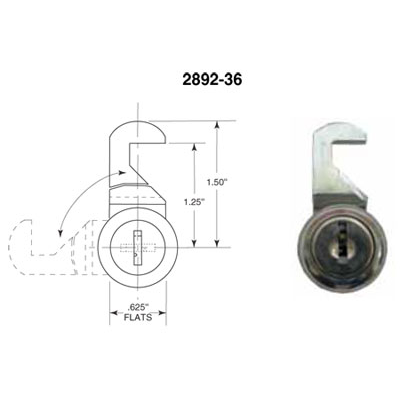 Bobrick B-2892-36 Lock and Key