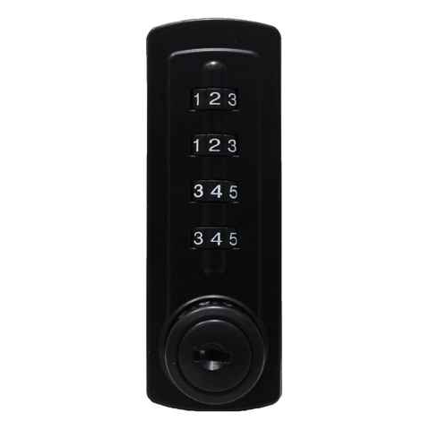 Lockey GM270 Gemini 4-Wheel Mechanical Combination Cabinet Lock with Emergency Key Override