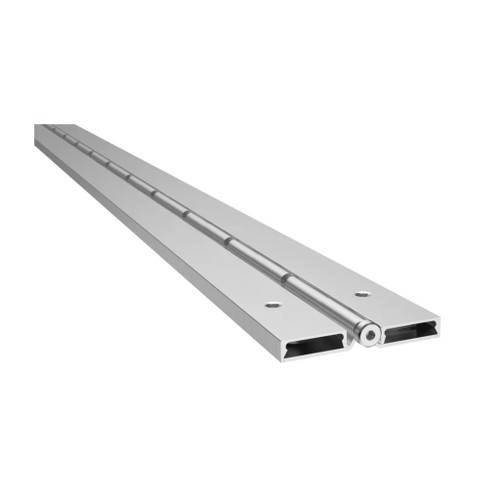 Pemko Markar FS902 Series Spring Loaded Continuous Hinge for Toilet Partitions - 304 Stainless Steel with 80 lb Capacity