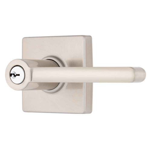 Brinks Mendocino Series Keyed Entry Contemporary Lever and Square Rose with 4 Way Adjustable Latch and Round Corner Full Lip Strike