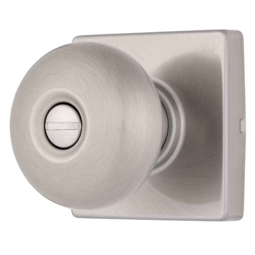 Brinks Mendocino Series Privacy Contemporary Ball Knob and Square Rose with 4 Way Adjustable Latch and Round Corner Full Lip Strike