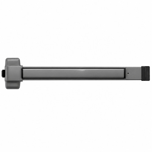 Von Duprin 22 Series 4 ft Wide Stile Pushpad Rim Exit Device in Dark Bronze (695) finish, exit-only configuration, front view