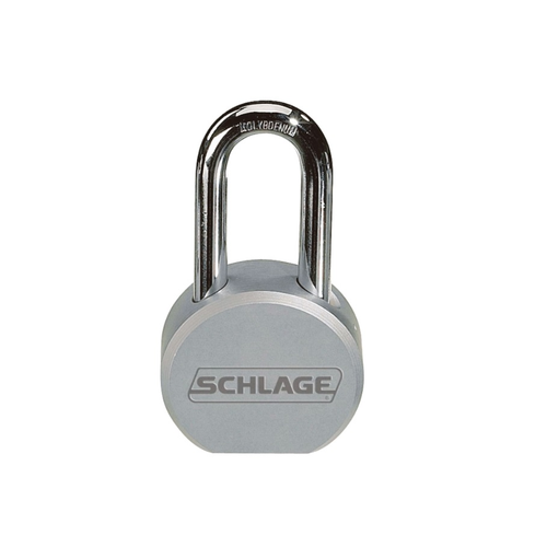 Schlage KS72F2300 Padlock, Key in Knob Cylinder, 7/16" Diameter Shackle, 2" Clearance