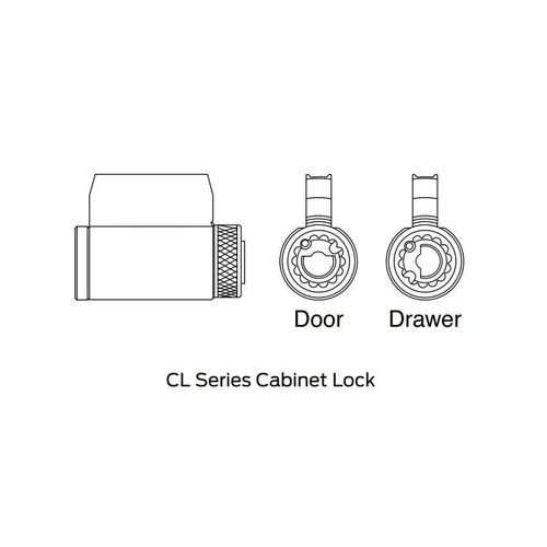 Schlage Commercial 20-174 Cabinet Lock (Drawer), 6-pin, CL10-360 Cam With 2 Keys