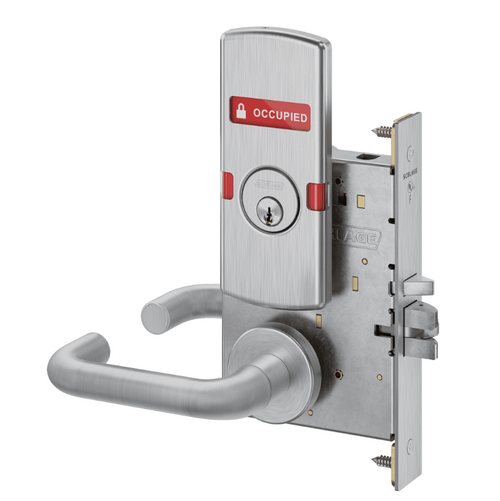 【AAKE】CHECK LAYERED SK PT Schlage L9040 - Grade 1 Bed Bathroom Privacy Mortise Lock