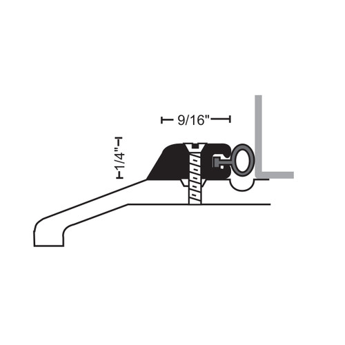 NGP 4 Series Vinyl Stop Strip, 1/4" x 9/16"