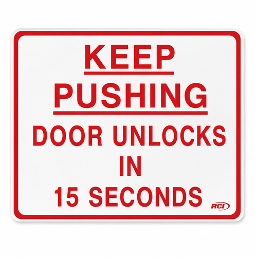 RCI BC3MW Building Code Access Instructions Sign - White Mylar 14" x 12"