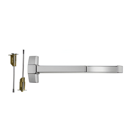 Hager 4501 Series 36" Grade 1 Concealed Vertical Rod Exit Device, Wide Stile Pushpad