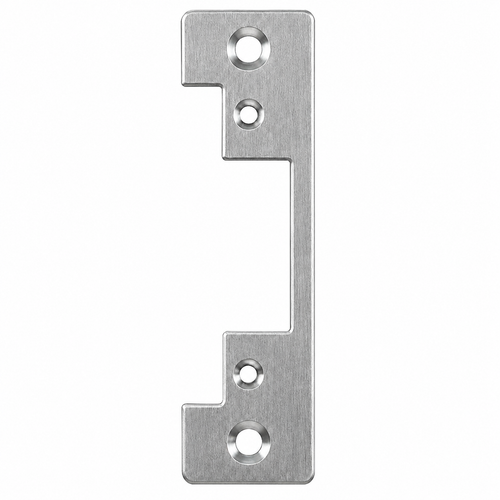 RCI Electric Strike Faceplate 1-1/4" x 6-7/8" Round Corners for 4 and 7 Series Satin Stainless Steel