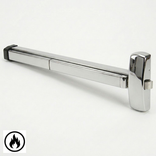 Arrow 3880 Series - Fire Rated 30" Grade 1 Rim Exit Bar, Wide Stile Pushpad, Exit Only, Less Dogging