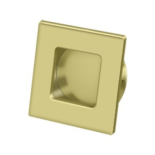 Deltana FPS234 Flush Pull, Square, Heavy-Duty, 2-3/4" x 2-3/4", Solid Brass