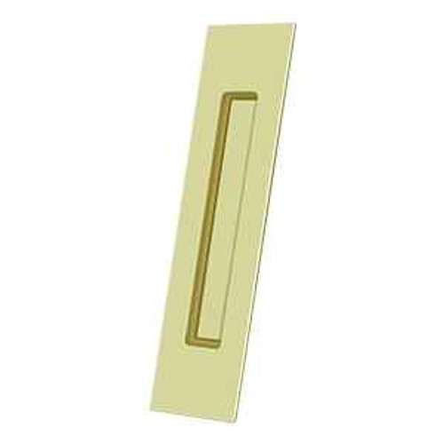 Deltana Deltana FP10225 Flush Pull, Rectangular, Heavy-Duty, 10" x 2-1/4" x 1/2", Solid Brass DEL-FP10225