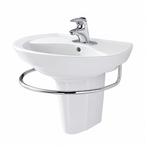 American Standard Ravenna Semi-Pedestal Sink Integral Towel Bar - AMS-3520000