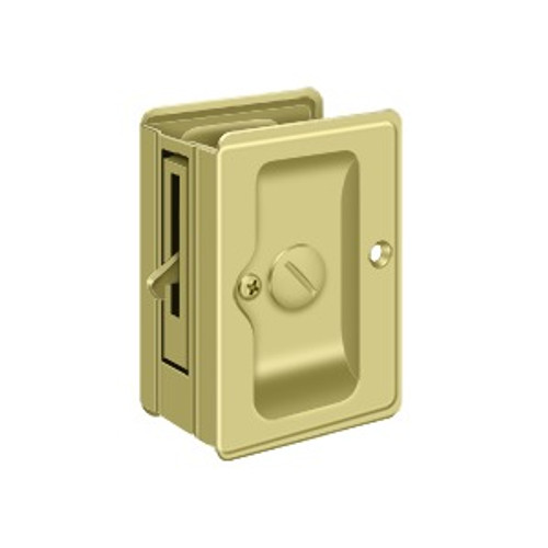Deltana SDLA325 Heavy-Duty Pocket Door Lock, Adjustable, 3-1/4" x 2-1/4" Privacy