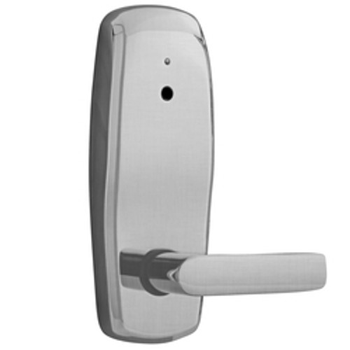 Dormakaba InSync Battery Operated ASM Mortise Lock, Utility Mortise, No Deadbolt, Common, Gala Lever, Right Hand, Satin Chrome