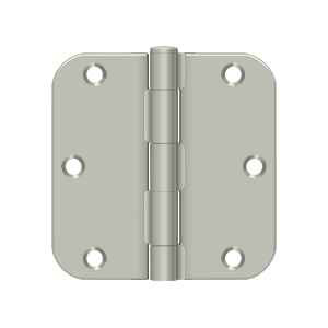 Deltana Deltana S35R5 3-1/2" x 3-1/2" x 5/8" Radius Hinge, Residential Thickness, Steel (Pair) DEL-S35R5