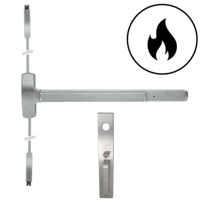 Falcon 25-V Series Pull Trim Fire Rated Surface Vertical Rod Exit Device - 3 FT