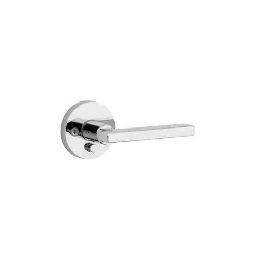 Kwikset 730HFL (Round) Halifax Lever with Round Rose Privacy Door Lock, Interior Bed/Bath, Grade 3, Reversible, 6AL Latch & RCS Strike