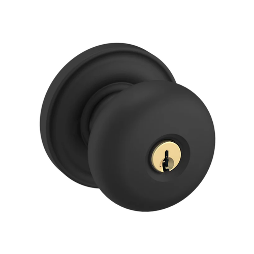Baldwin Estate  5206 Thick Door Classic Knob Emergency Egress Keyed Entry with Classic Rose