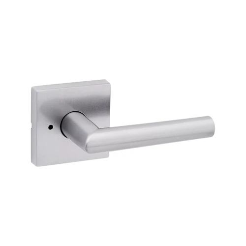 Kwikset KWI-730MILSQT Milan Lever with Square Rose Privacy Door Lock with 6AL Latch and RCS Strike