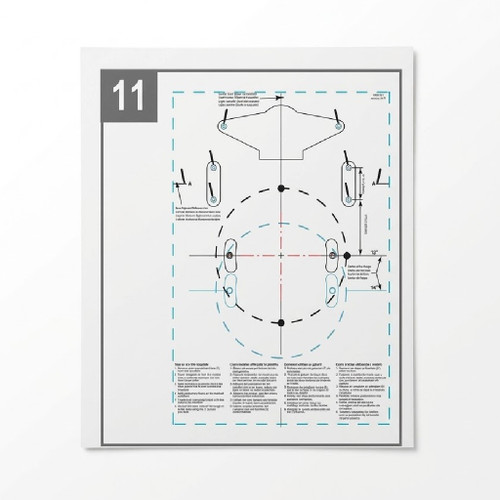 Toto TEMPLATE FOR 10" & 14" UNIFIT 0GU186-A