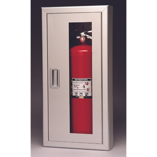 Larsens 2712 Fire Extinguisher Cabinet - Architectural Series, ADA Compliant, 20 lb Capacity, 27 x 12, Aluminum Door, Non-Fire Rated