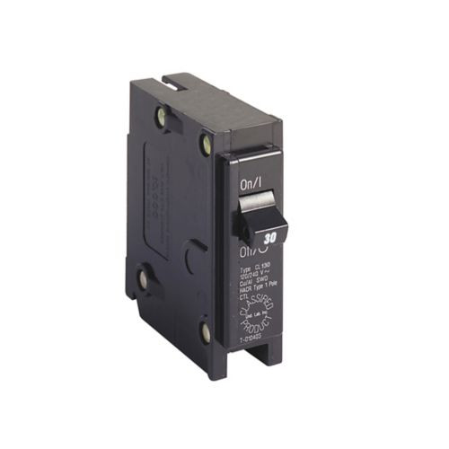 Eaton Classified 3/4" thermal magnetic ,Type CL 1-Inch classified replacement ,30 A,10 kAIC,Single-pole,120/240V,CL,#14-4 AWG Cu/Al,CL,Type CH Loadcenters