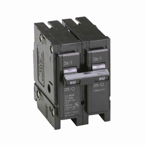Eaton BR Thermal magnetic , Type BR 1-Inch plug-on , 60 A, 10 kAIC, Two-pole, 120/240V, BR, Common trip, #8-1/0 AWG Cu/Al, Q28, BR, Type BR Loadcenters