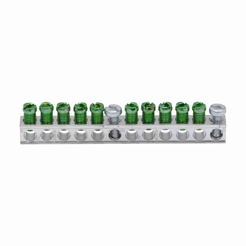Eaton PON Accessories - 10 Terminal Ground Bar,CH/BR plug-on neutral,10 Circuits,10 terminals Eaton PON Accessories - 10 Terminal Ground Bar,CH/BR plug-on neutral,10 Circuits,10 terminals