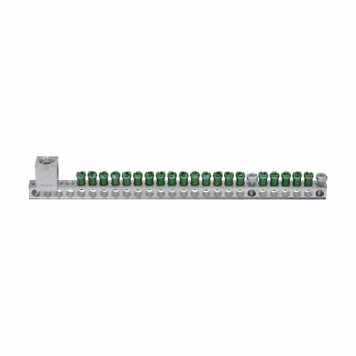 Eaton PON Accessories - 21 Terminal Ground Bar, 2/0 lug -CH/BR plug-on neutral,Ground bar,21 Circuits,21 terminals Eaton PON Accessories - 21 Terminal Ground Bar, 2/0 lug -CH/BR plug-on neutral,Ground bar,21 Circuits,21 terminals