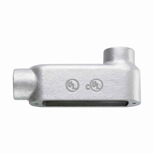 Crouse-Hinds Eaton series Condulet Form 5 conduit outlet body, Malleable iron, LB shape, Built-in rollers, 1-1/4"
