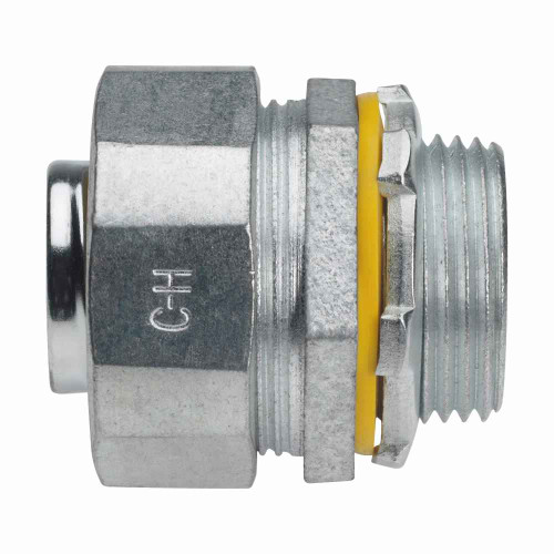 Crouse-Hinds Eaton series Liquidator liquidtight connector, FMC, Straight, Non-insulated, Malleable iron, 1-1/4"