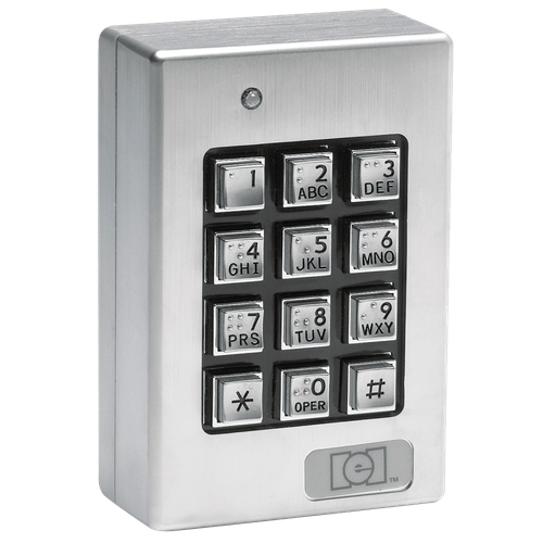 Nortek Control 212SE surface-mount weather resistant keypad, stainless steel housing, 12-button numeric entry, 120 users