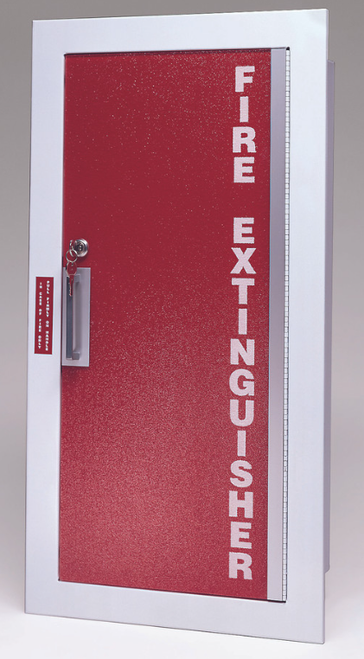 Larsens Gemini Series 24096 Fire Extinguisher Cabinet - Red Acrylic Door, Not Recessed Handle, Steel Frame, ADA Compliant, Non-Fire Rated, Surface Mount